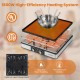 BBQ grill with fondue pot set features 1800W heating, stainless steel pot, and adjustable thermostats for 8 people.