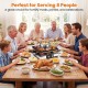 BBQ grill with fondue pot set for 8 people, featuring adjustable thermostats and 304 stainless steel for family meals.