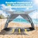 Beach tent sun shelter with double-layer fabric, spacious interior, and mesh windows for ventilation and UPF50+.
