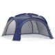 Large blue beach tent for 12-15 people features removable sidewalls and UPF 50+ sun protection for outdoor gatherings.