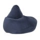 Blue bean bag chair with ergonomic shape, soft sponge filling, and corduroy cover for comfortable lounging in any room.