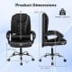 Big high back executive chair in black with adjustable height, linkage armrests, and ergonomic support for office use.
