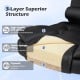 Close-up of the Big High Back Executive Chair showing its 3-layer structure with PVC leather, sponge filling, and.
