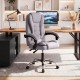 High back DKExecutive chair with adjustable height and linkage armrests, featuring PVC leather for office use.