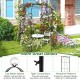 Birdcage shape gazebo made of galvanized metal, ideal for climbing plants and wedding decorations, featuring an elegant.