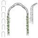 Black garden arch arbor trellis for climbing plants, featuring a sturdy metal frame and elegant design for outdoor use.
