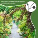 Black garden arch trellis for climbing plants, featuring an elegant design, perfect for enhancing outdoor spaces.