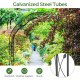 Garden arch trellis made of galvanized steel tubes, rustproof and sturdy, perfect for climbing plants and outdoor decor.