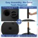 Patio umbrella base with 88 lbs capacity, filled with water or sand, featuring adjustable knobs for various umbrella.