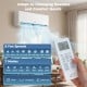 Mini split AC unit with remote control, featuring 23 SEER2 efficiency, 8 fan speeds, and 7 modes for versatile comfort.