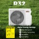 Outdoor unit of the Blast Pro 28000 BTU Mini Split AC with Heat Pump, featuring R32 refrigerant and 20 SEER2 efficiency.