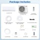 Package includes components for the Blast Pro 38000 BTU 3 Zone Mini Split AC, featuring 3 indoor units and installation accessories.