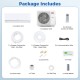 Blast Pro 38000 BTU mini split AC package includes indoor and outdoor units, remote control, and essential installation parts.