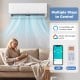 Mini split air conditioner with remote and app control, featuring 12000 BTU, inverter technology, and 4D auto swing.