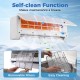 Self-clean function and removable filters of the Blast Pro Series mini split air conditioner for easy maintenance.