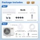 Indoor and outdoor units of the Blast Pro Series 9000 BTU mini split air conditioner with installation accessories.