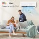 Ductless mini split air conditioner and heater, 9000 BTU, 4-in-1 design, ideal for spaces up to 450 sq.ft.