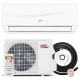 Ductless mini split air conditioner and heater with 9000 BTU, remote control, and installation kit for spaces up to 450.