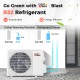 Ductless mini split air conditioner and heater with R32 refrigerant, 9000 BTU, for efficient cooling and heating.
