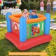 Inflatable jumping house for kids with transparent side walls, crafted from thickened PVC, ideal for outdoor play.