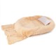 Cozy washable fluffy human dog bed in brown with soft blanket and plump pillow, perfect for naps and pet interaction.
