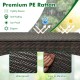Brown 85 Gallon outdoor storage box made of fade-resistant PE wicker, featuring a waterproof liner and universal wheels.