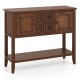 Buffet sideboard cabinet in brown with 2 doors and 2 drawers, featuring a spacious top and rustic charm for versatile.