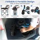 Folding Rollator Walker with Seat, showcasing its foldable design for easy transport and storage in a vehicle.