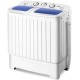 Front view of the 20 lbs compact twin tub washing machine showcasing its portable design, perfect for dorms and small.