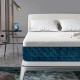 Queen size 10-inch mattress with jacquard fabric cover, featuring gel-infused memory foam for cooling comfort.