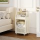 3-tier laundry cart with ventilated panels, lockable wheels, and top shelf for easy access to detergents in a compact.
