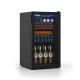 Beverage refrigerator cooler with glass door, 3.0 cu.ft. capacity, adjustable shelves, ideal for home bar or office use.