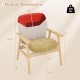 Modern accent chair with rubber wood frame, spacious backrest, and soft polyester upholstery, ideal for living rooms.