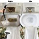 1400W handheld steam cleaner with before and after results, showcasing deep cleaning power and 14-piece accessory kit.