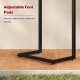 C-shaped outdoor side table with adjustable foot pads for stability, featuring a waterproof ceramic top for easy.