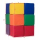 Colorful 8-inch PU foam building blocks set for kids, featuring 12 lightweight squares in primary colors, ideal for.