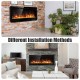 50-inch recessed electric fireplace with adjustable brightness, showcasing two installation methods for versatile home.