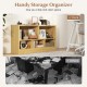 Kids 2-shelf bookcase in beige with five compartments for organized toy and book storage in playrooms or living rooms.