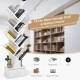 10-tier tree bookshelf in white with a bottom drawer, ideal for organizing books and saving space in any room.