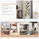 10-tier tree bookshelf in white with a drawer, ideal for corner storage in living rooms, offices, or bedrooms.