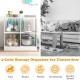 4-cube kids bookcase in white, ideal for organizing toys and books, featuring a sturdy design for safety and stability.