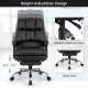 Ergonomic adjustable swivel office chair in black with retractable footrest, height range 44.5"-47.5", for optimal.