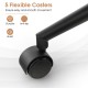 Close-up of the PU leather office chair's durable, anti-slip caster for smooth movement and stability in any workspace.