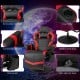 Massage video gaming recliner chair in red with adjustable height, removable headrest, and cup holder for ultimate.