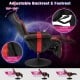 Massage video gaming recliner chair in red with adjustable backrest and footrest, perfect for gaming and relaxation.