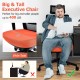 Ergonomic office chair with lumbar support and adjustable headrest, designed for comfort and supports up to 400 lbs.