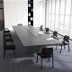 Set of 2 stackable rolling office chairs with black mesh backrest, featuring ergonomic design and universal casters.