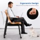 Stackable rolling office chair with ergonomic mesh backrest and padded seat, ideal for comfort and mobility in any.