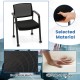 Stackable rolling office chair with breathable mesh backrest and padded seat, designed for comfort and easy mobility.
