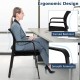 Stackable reception chair with ergonomic curved backrest, padded seat, and smooth armrests for comfort and support.